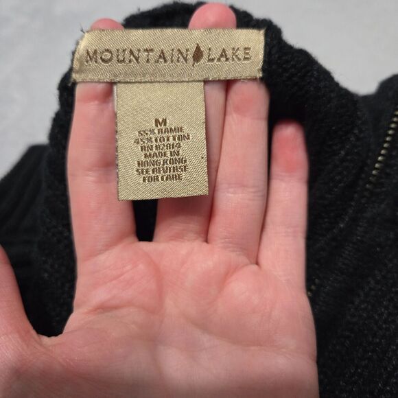 Mountain Lake Womens Sleeveless Black Ribbed Knit Zip Up Vest Size M Outdoors - Picture 3 of 5